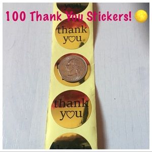 100 Thank You Stickers